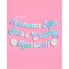 xo, Fetti Mamma Mia She's Getting Married Banner - Blue Iridescent Foil, 5 Ft. | Disco Bachelorette Decorations, 70s Backdrop, Groovy Bach Party,