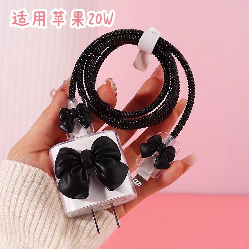 Data cable protective cover is suitable for Apple's original data cable protective rope, bow angel wing protective case.
