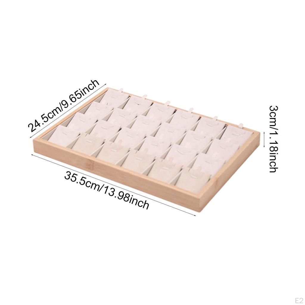 Jewelry Display Tray Holder Organizer Earrings 24 Individual Compartment Multipurpose Gifts Sturdy
