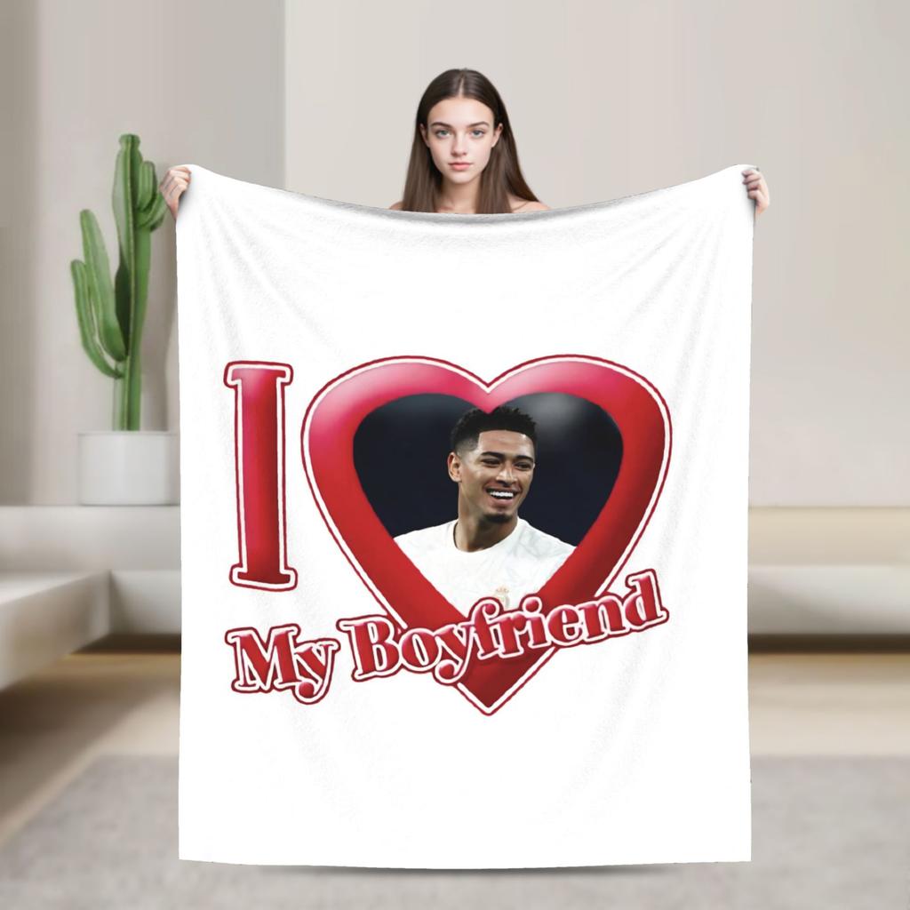 J-Jude Bellingham Gedruckte Decke Für Männer Frauen Super Weiche Warme Überwurfdecken für Wohnzimmer 50x60 Zoll Mehrere Größen