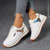 Fashion Women's Casual Sports Shoes Fashion Lace-up Side Zipper Platform Sneakers Woman Lightweight Non Slip Vulcanized Shoes Plus Size