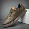 2025 Upscale Men's Shoes Men Casual Summer Leather Suede Shoes Man Breathable Soft Skateboard Driving Luxury Sneakers