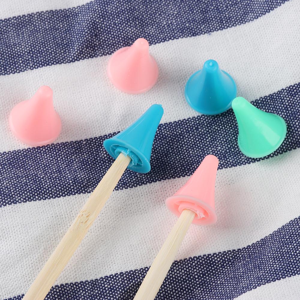 Stricknadelschutz aus Gummi, Spitzenschützer, Große und Kleine Häkelnadelkappen, DIY Nähzubehör Werkzeug, Neu, 10 Stück