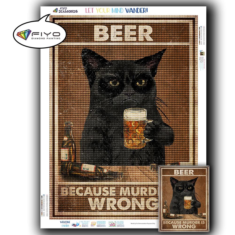 5D DIY Diamond Painting Black Cat Diamond Embroidery Vintage Cartoon Cross Stitch Picture Of Rhinestones Home Decor