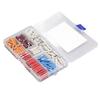 200PCS European Automotive Fuse 5 Type Torpedo Shaped Car Fuse with Plastic Storage Box for Vintage