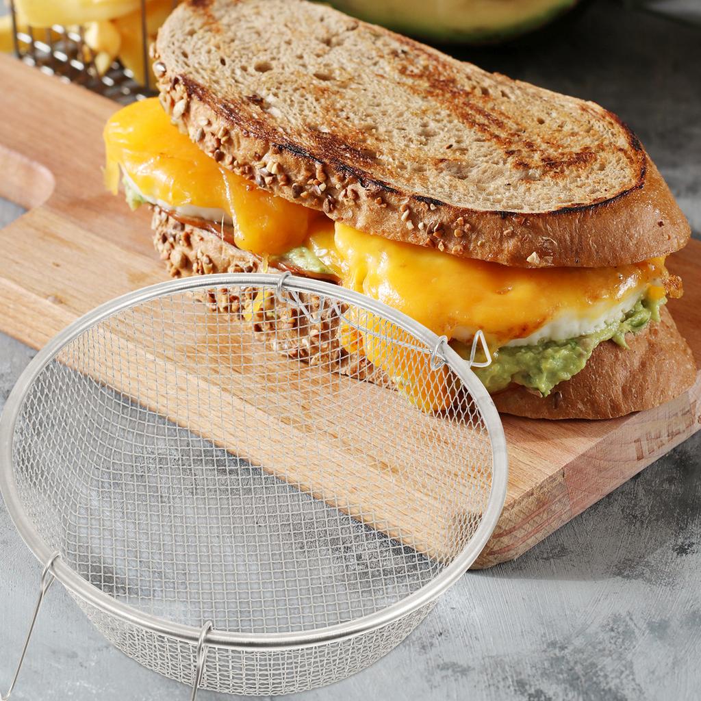 1Pcs Stainless Steel Food Fried Basket Frying Tool Kitchen Fry Basket Deep Fryer Strainer French Fries Kitchen Strainer
