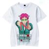 Summer Round Neck 3D Anime Character "Saiki Kusuo No Sai-Nan" Print Top Fashionable Casual Short Sleeved Men's T-shirts