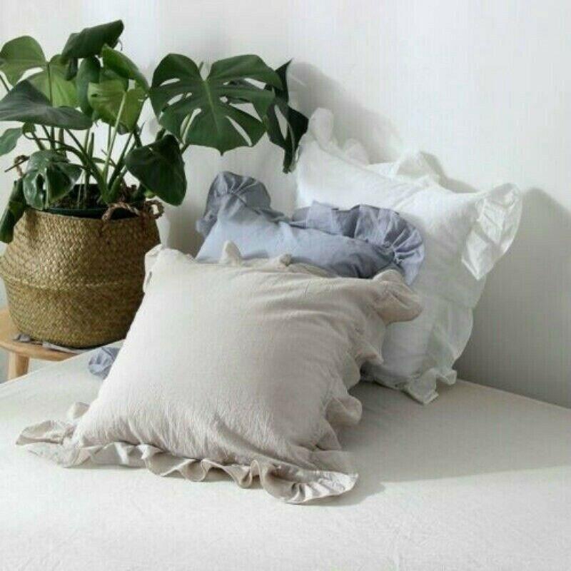 Pillow covers for couch Pillow cover HomeDecor Sofa Chair Ruffle Pillow cover cotton Solid color 45cm