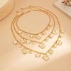 Ingemark 3Pcs/Set Creative Round Circle Metal Pendant Choker Necklace for Women New Vintage Adnustable Chain Party Jewelry Gift