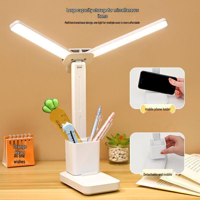Eye-Protective Desk Lamp with Long Battery for Students - Ideal for Study, Reading, Dorms, and Bedrooms