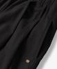 Yujen Double-Pleat Wide Cotton Elastic Waist Pants_Black