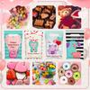 Jetec 240 Pieces Valentine's Day Plastic Gift Bags for Kids Valentine Monster Treat Bags Small Candy Bags Valentine's Day Goodie Bags with Handle