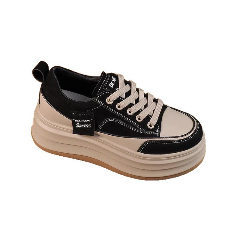 Premium Casual Sports Shoes Super Fire Muffin Board Shoes 2025 New Spring and Autumn Popular Versatile Thick-soled White Shoes Women