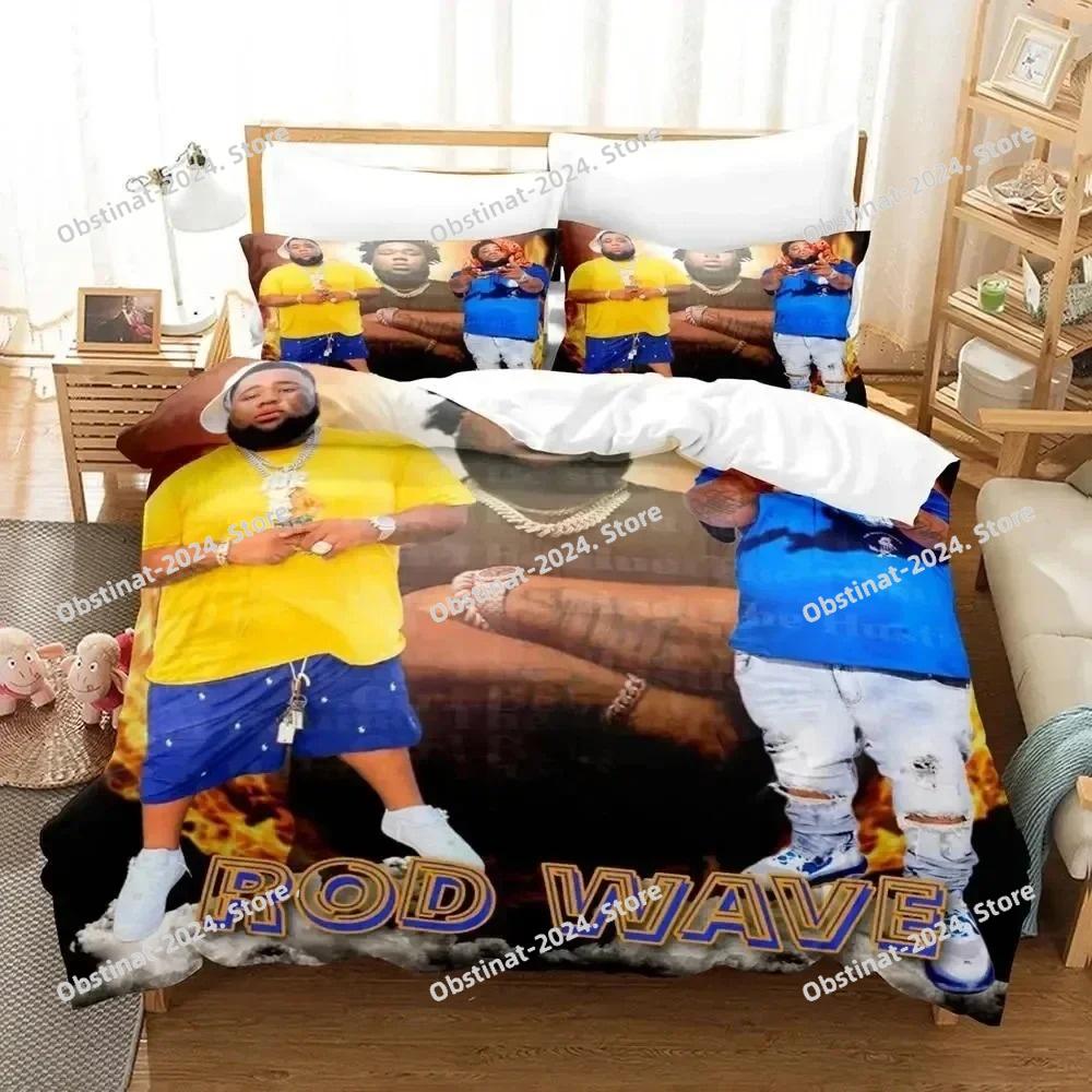 3D Print Rapper Rod Wave Bedding Set Printed Bed Set Duvet Cover Sheet Pillowcase Bed Soft Quilt Cover Full Queen King Size