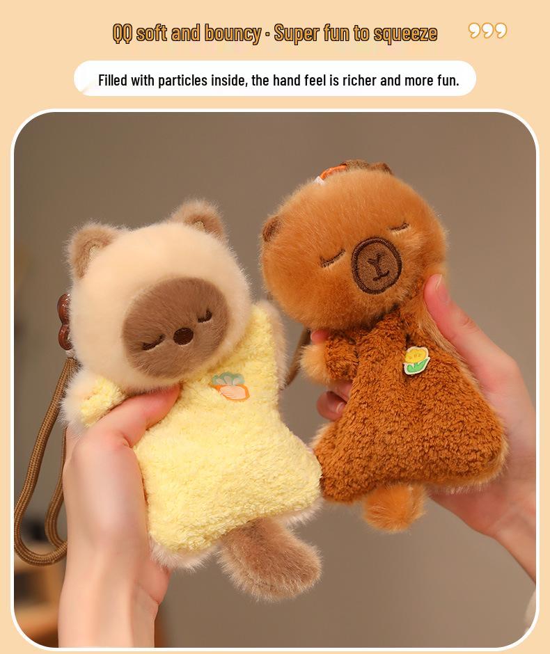Adorable Capybara & Raccoon Plush Toy Charm