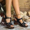Fashion 2024 Women Summer Trend Comfort Sandals Women Fashion Versatile Heels Shoes Lightweight High Heel Sandals New Shoes for Women