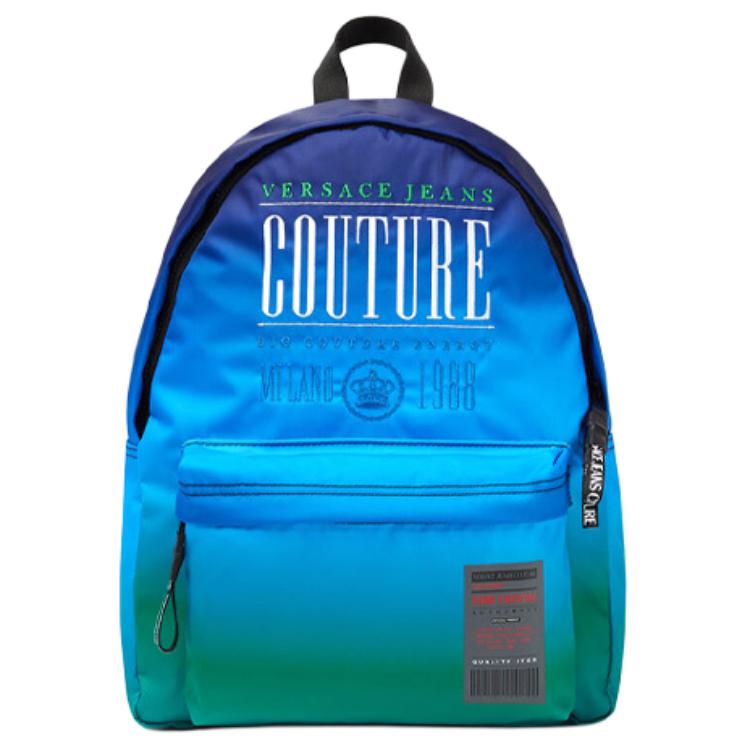 

Versace Jeans Couture Letter Logo Gradient Large Capacity Backpack Men backpack Blue Green E71YA4BA1-EZS113-EOE4 Basic Set (Bag+Tag)