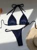 2025 Pearl Leopard Print Sexy Thong Swimsuit