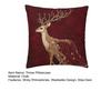 Kissenbezug Abnehmbares Waschbares Design Weicher Atmungsaktiver Stoff 2D Sika Hirsch Muster Kissenbezug Vielseitige Heimdekoration