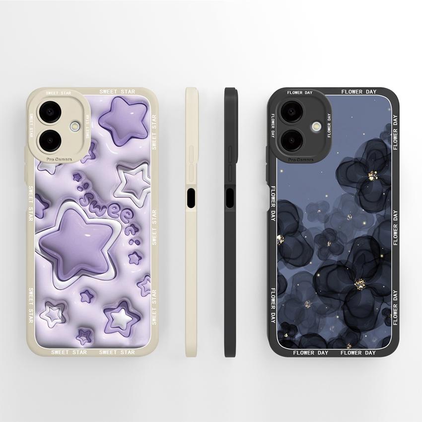 Sacs pour téléphone Pour Samsung A07 M07 F07 A17 M17 F17 M36 F36 M56 S26 Plus A25 Motifs Étiquette Mode Coque Arrière Souple en Silicone antichoc Pour Boîtier Samsung