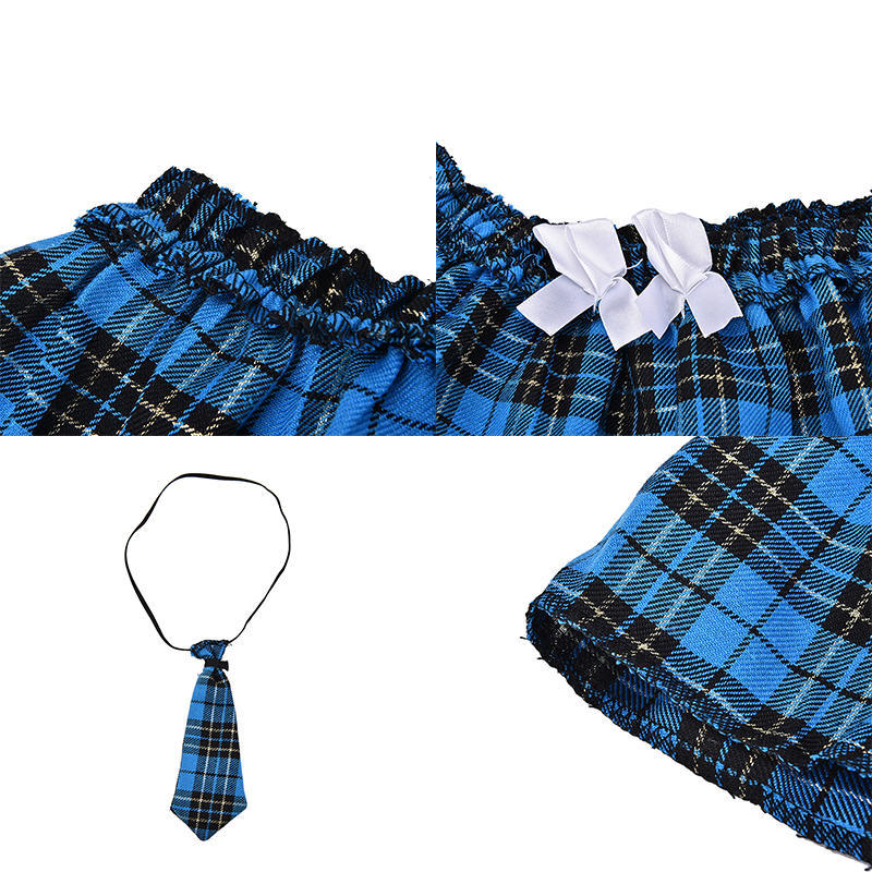Women School Girl Uniform Costume Lingerie Halloween Sexy Fancy Dress Outfit