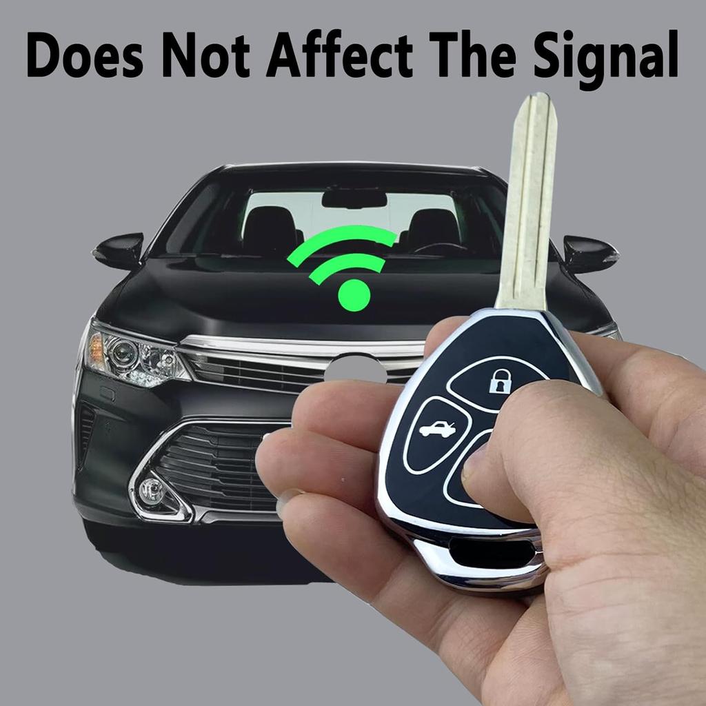 Schlüsselanhänger-Abdeckung, kompatibel mit Toyota Camry RAV4 Corolla 4Runner Avalon Venza Yaris Zubehörschale