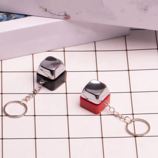 Shock Keychain Push To Shock Harmless Electric Shock Button Prank Toy Portable Funny Gag Gift for Friends And Family Prankster Joke Toy