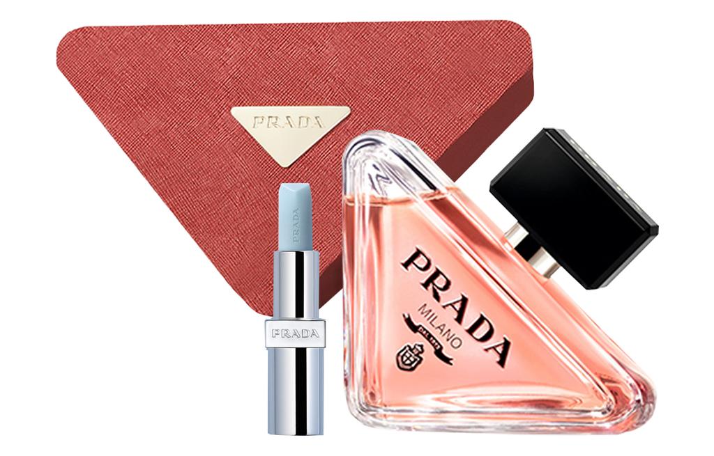 Prada Vivid Layered Lightweight Lipstick Perfume Sets Eau De Parfum Amber White Musk