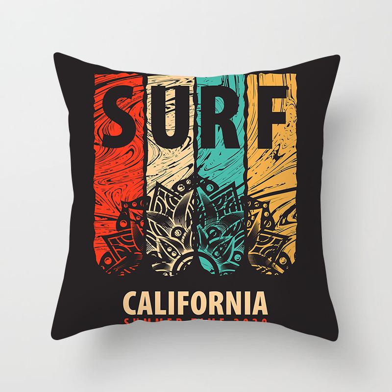 Nordic Black Letter Pillow Cushion Cover Living Room Sofa Car Pillow Cover Home Furnishings