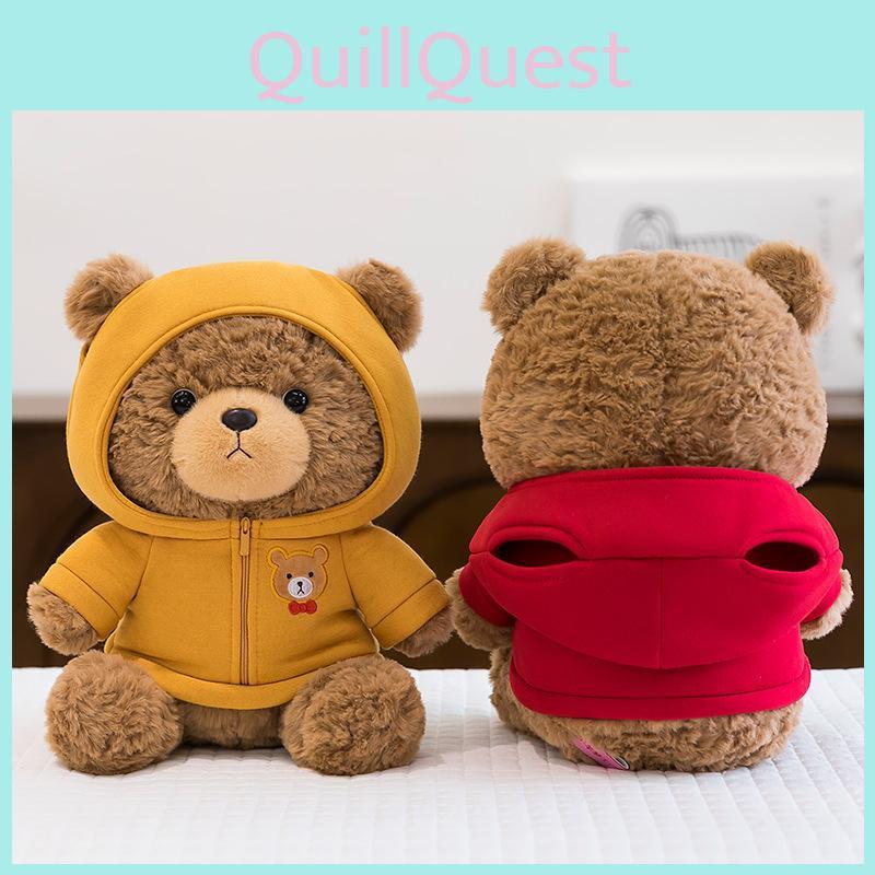 Bear Cartoon Teddy Hoodie Sweater Dress Up Plush Toy Doll Children Holiday Gift