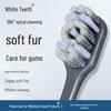 360° Medium-Hard Bristle Toothbrush for Effective Stain Removal - Spiral Filament, Soft Bristle, Adult Size