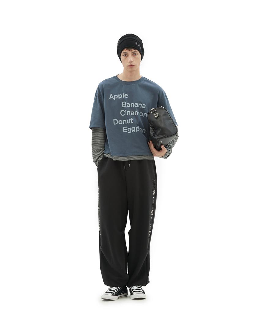 DEFGARMENTS Typo Oversized Layered Long Sleeve [2Color]