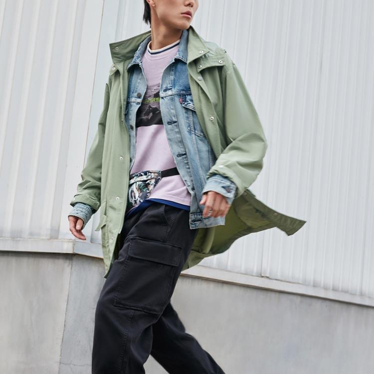 Levis Hooded Jacket Men jackets Military-Green 36092-0000