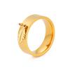 Dreamtimes Fashion Women's Ring Stainless Steel Round Heart Pendant Korean Couple Ring Jewelry Engagement Gift