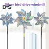 10 Stück Garten-Windrad-Vogelabwehr, 52,1 cm hoch, reflektierendes Windrad für den Außenbereich, Hofdekor, Windrad-Vogelabwehrgerät für Terrasse, Bauernhof, Obstgarten