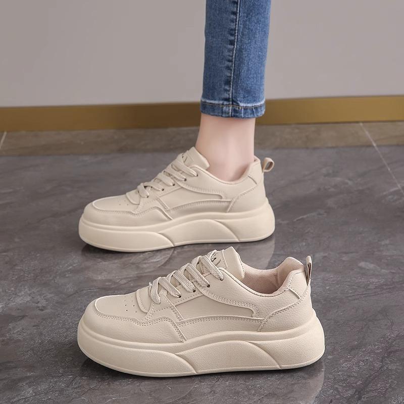 Thick-soled Little White Shoes Women's Versatile Spring and Autumn Muffin Breathable Casual Sports Board Shoes
