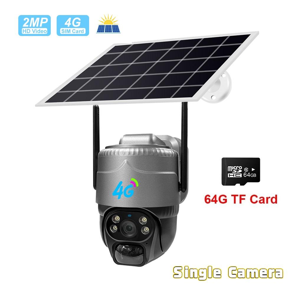 Single/Binocular Solar Surveillance Camera WiFi/4g Wireless Connection Waterproof Night Vision High-definition Security Monitoring
