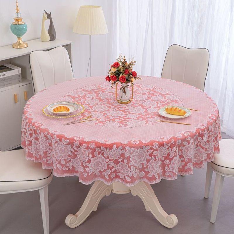 Large Wash-Free Round Tablecloth for Dining and Hotel Use - New Year Boutique Edition