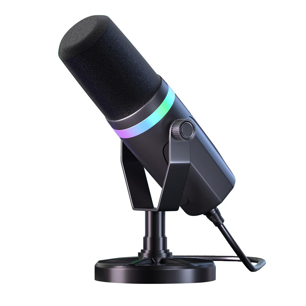 

USB XLR Dynamic Gaming Microphone RGB Dynamic Computer Microphone Dynamic Microphone for Streaming Recording