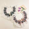 Jewelled Dog Bib Bowtie Necklace Pet Necktie Puppy Cat Lace Collar  For Dog/Cat