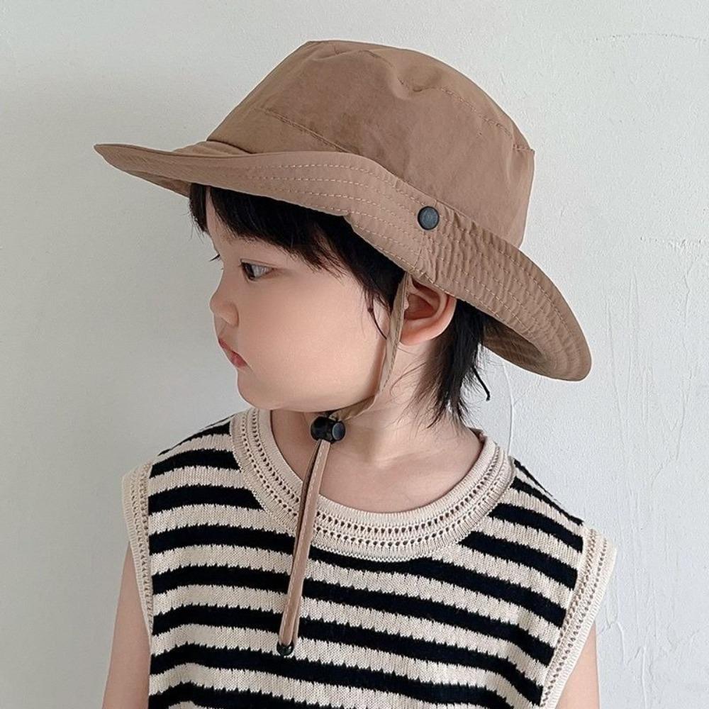 Trendy Bucket Hat Anti-Sun Beach Hat New Sunscreen Hat Children