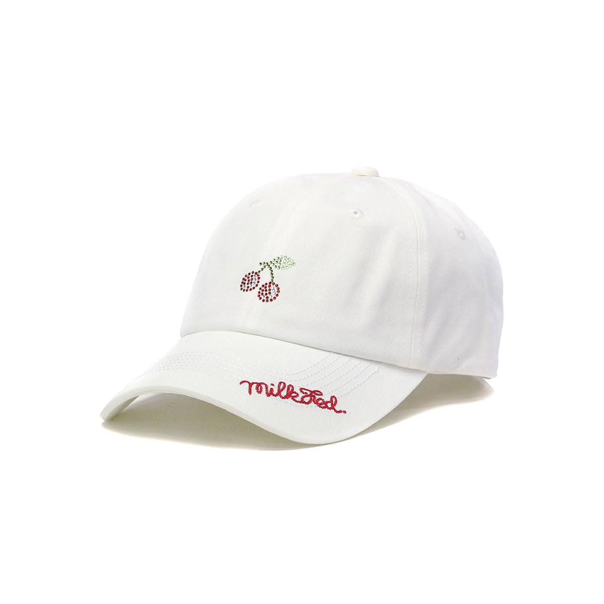 

[Milkfed] Cap RHINESTONE CHERRY CAP Women s OFF WHITE