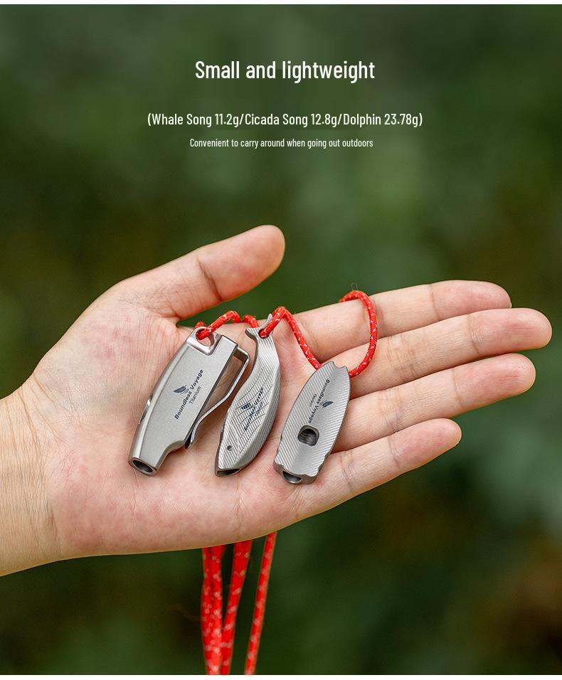 Ultralight Titanium Emergency Survival Whistle - 120dB, Portable & Durable