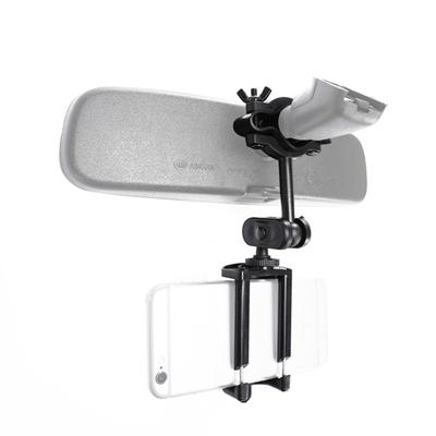 Universal 360 Degree Mirror Mount Phone Car Rearview Holder Extension Bracket