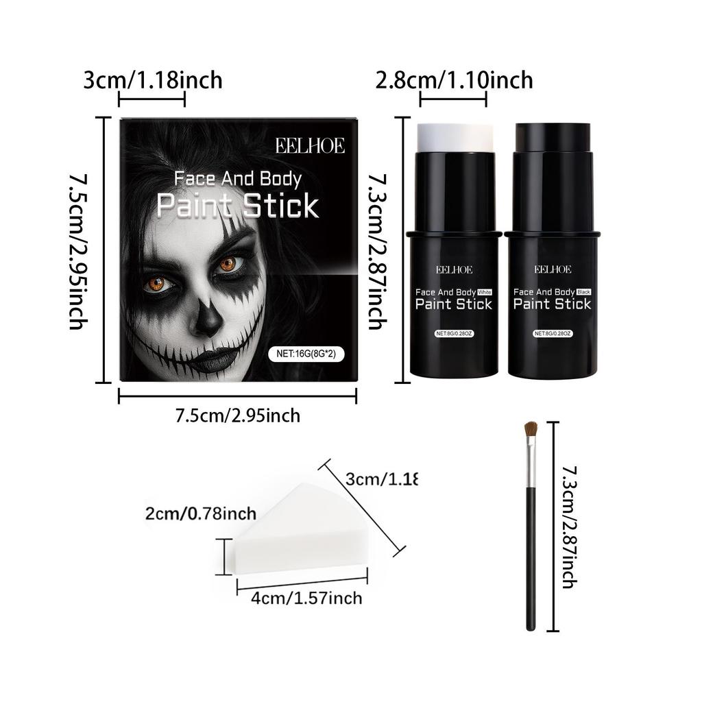 EELHOE Face Paint Stick Set for Halloween and Festivals