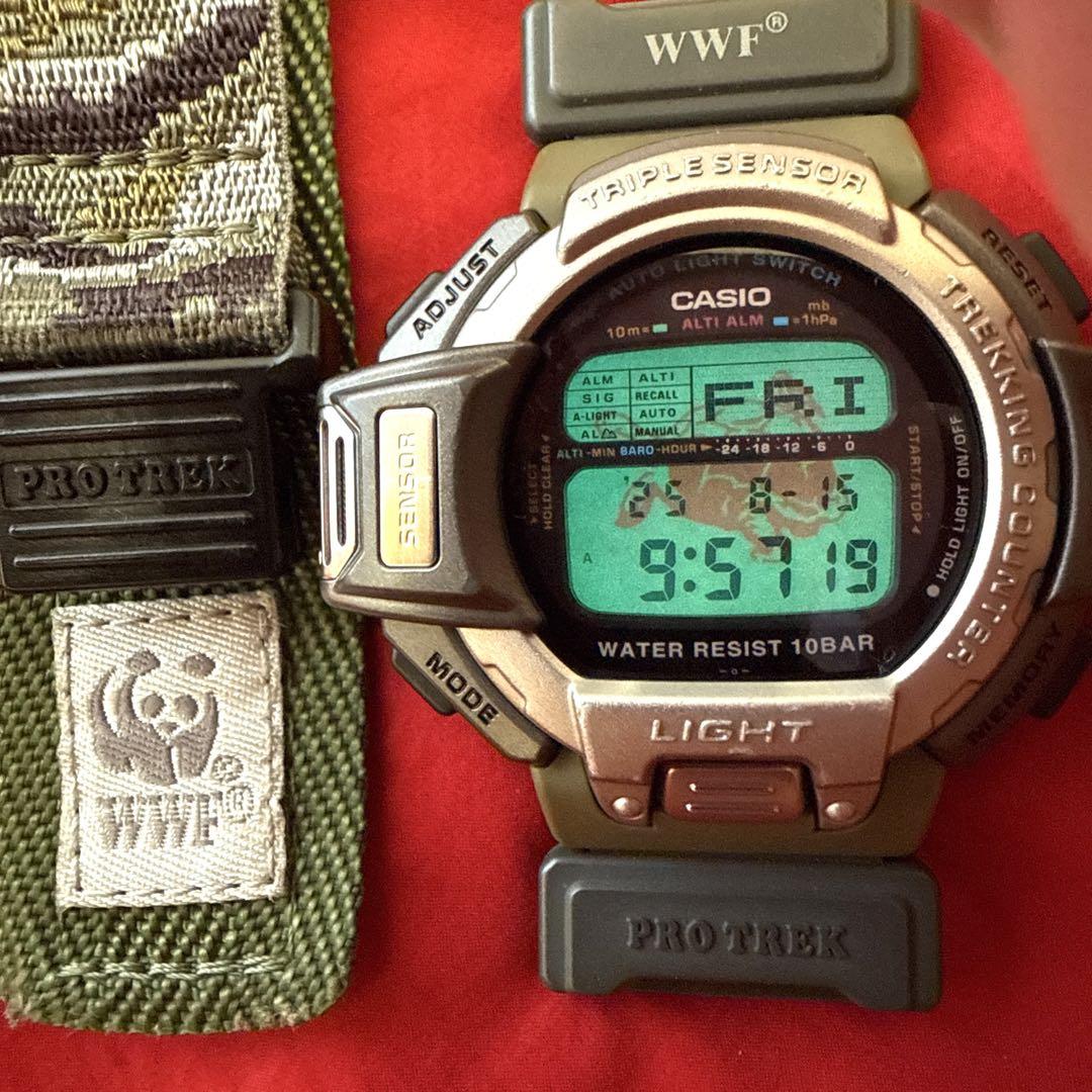 

[USED] Rare! EL Giant Tortoise Limited Edition Pro Trek WWF CASIO PRO TREK Turtle