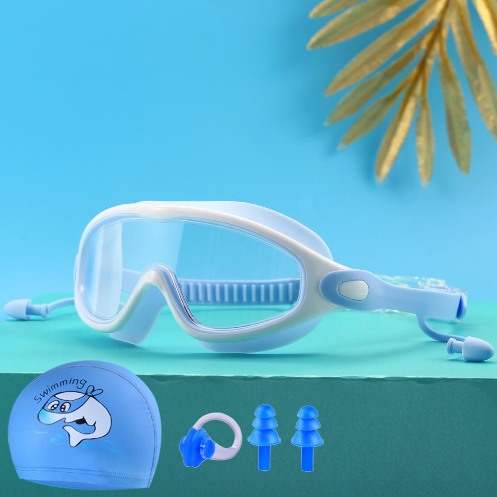 Children's swimming goggles high-definition waterproof fog-proof goggles large-framed diving goggles for boys and girls