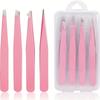 4pcs Eyebrow Tweezers Set Stainless Steel Precision Tweezers For Hair Removal