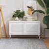 VidaXL Shutter Doors 2 Pcs Solid Pine Wood White 39.5x49.4 Cm