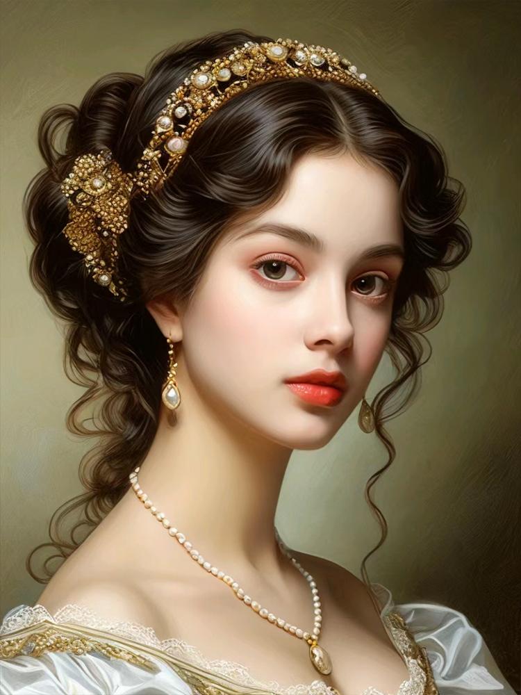 New Diamond Mosaic European Girls Portrait 5d Diamond Painting Full Square/Round Oil Painting Character Embroidery Decor Gift